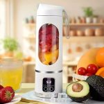 Portable USB Rechargeable Juicer Cup Electric Mixer Blender Smoothie Maker 450ml - Image 2
