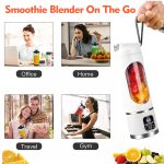 Portable USB Rechargeable Juicer Cup Electric Mixer Blender Smoothie Maker 450ml - Image 7