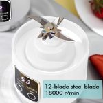 Portable USB Rechargeable Juicer Cup Electric Mixer Blender Smoothie Maker 450ml - Image 10